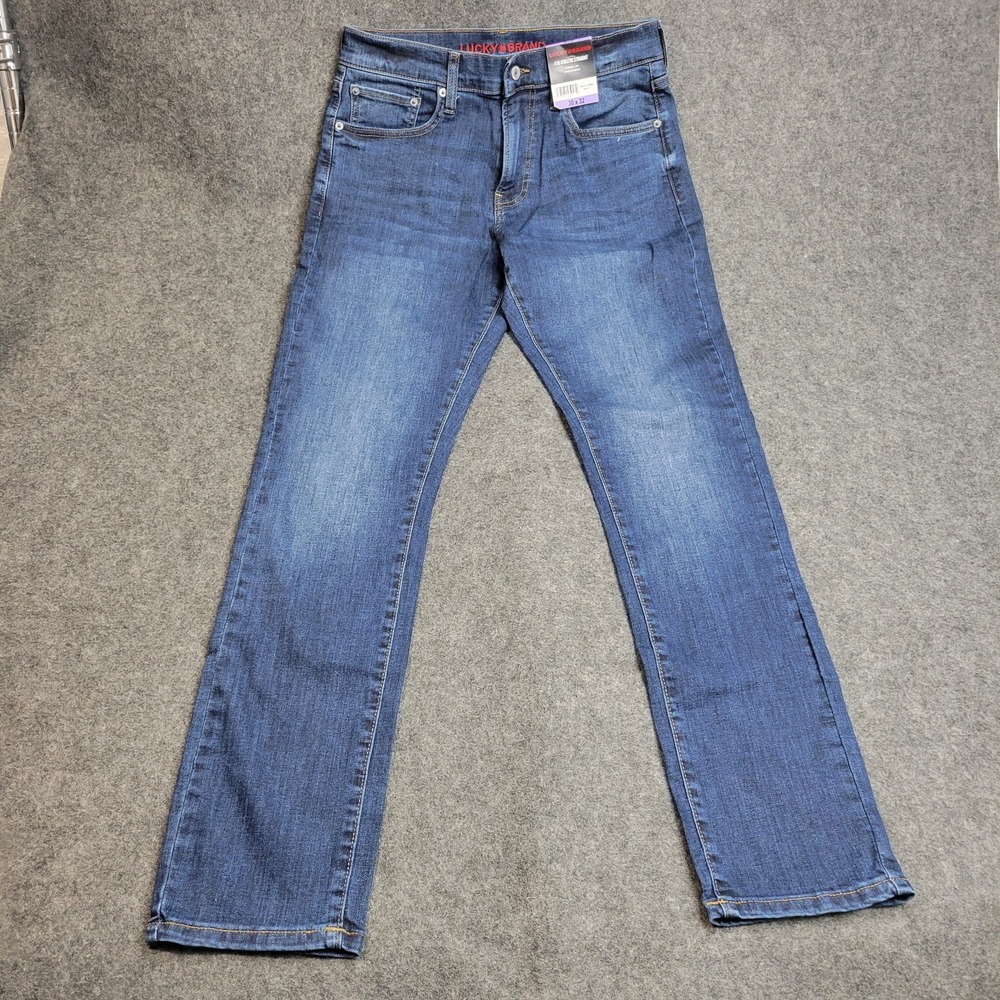 Lucky Brand Jeans Mens 30x32 Blue Denim Stretch 410 Athletic Straight Leg Dad - Picture 2 of 15